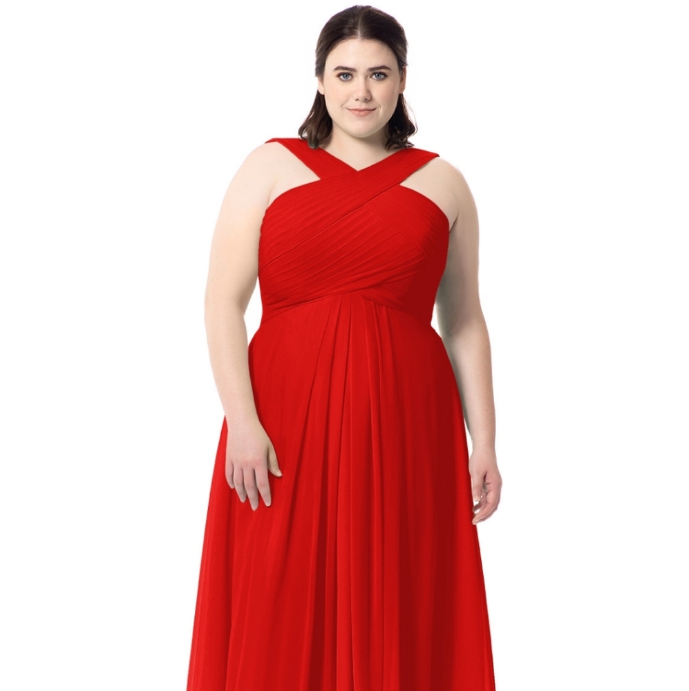 Azazie Kaleigh Red dress size 16